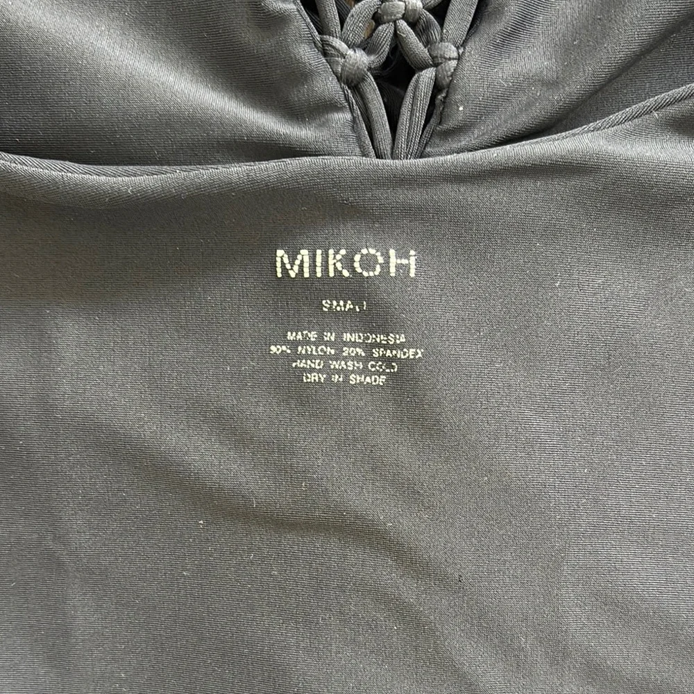 Black One-Piece Swimsuit with Lattice Detail Mikoh - Picture 3 of 4